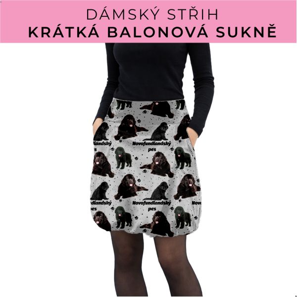 Dámský střih - balonová krátká sukně