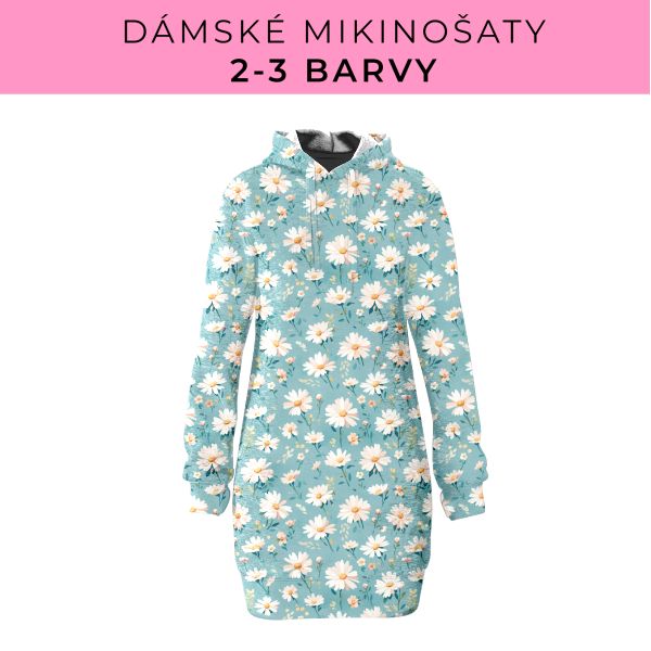 DÁMSKÝ střih - Mikinošaty 2-3 barvy