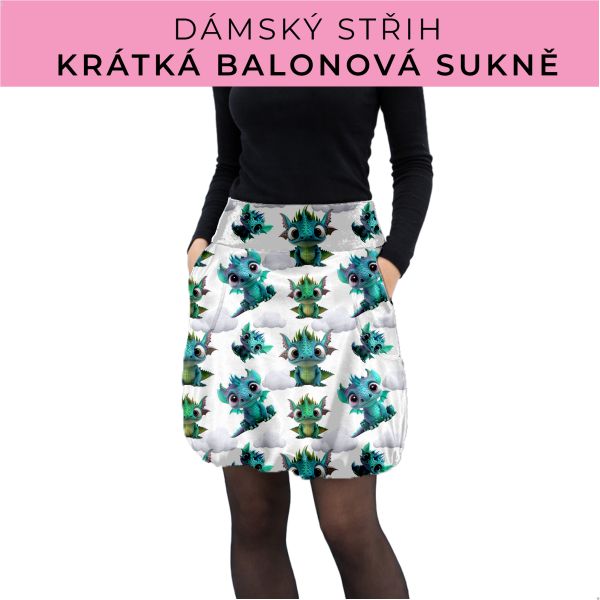 Dámský střih - balonová krátká sukně