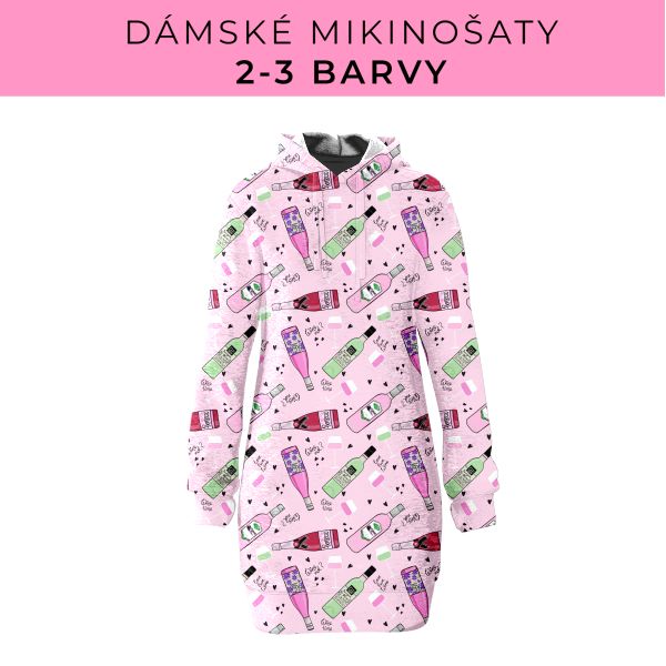 DÁMSKÝ střih - Mikinošaty 2-3 barvy