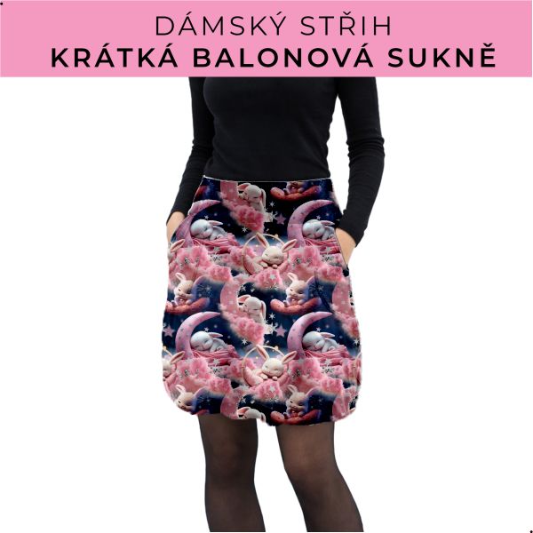Dámský střih - balonová krátká sukně
