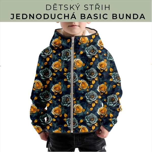 Dětský střih - jednoduchá dětská BASIC  bunda