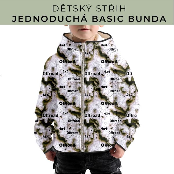 Dětský střih - jednoduchá dětská BASIC  bunda