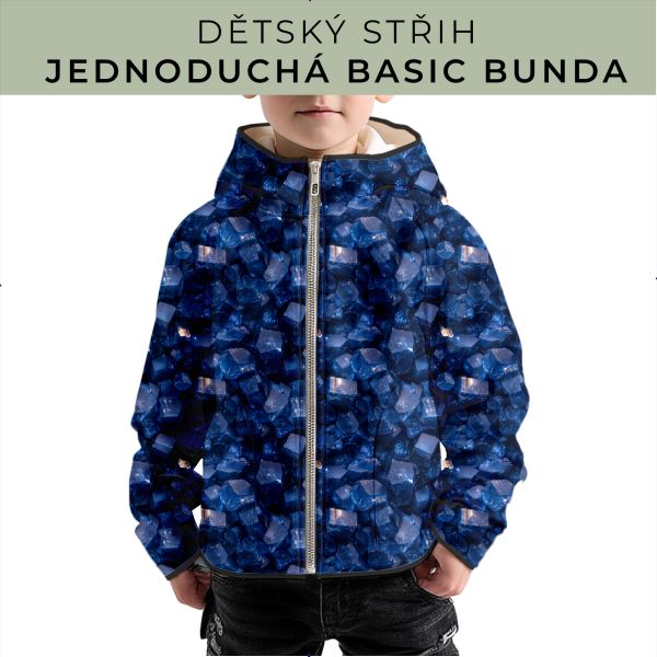 Dětský střih - jednoduchá dětská BASIC  bunda