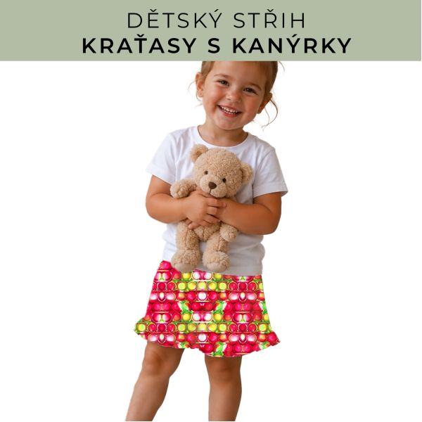 Dětský střih - Kraťásky s kanýrkem