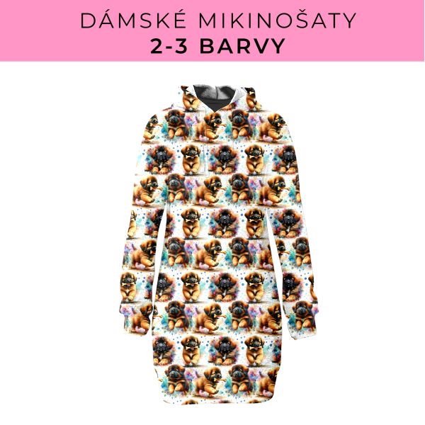 DÁMSKÝ střih - Mikinošaty 2-3 barvy
