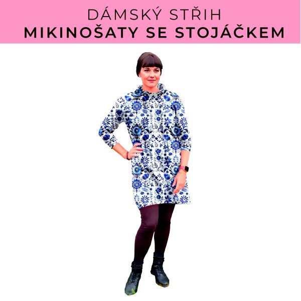 Dámský střih - mikinové šaty se stojáčkem