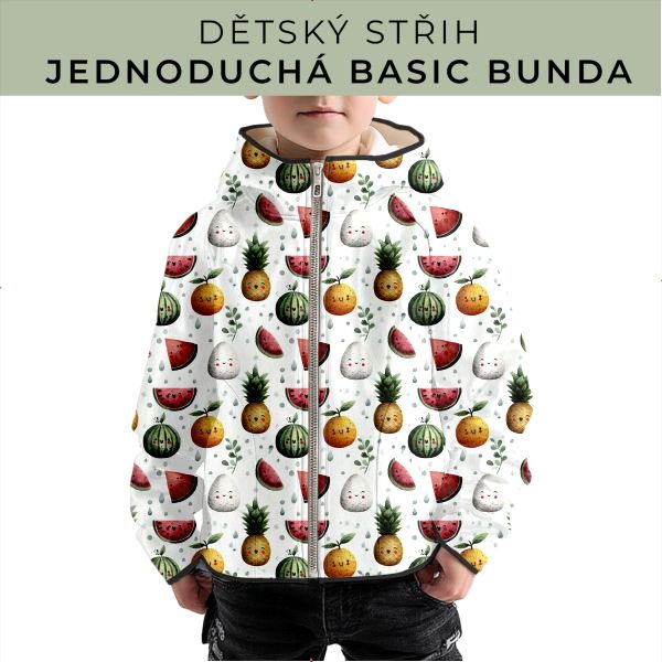 Dětský střih - jednoduchá dětská BASIC  bunda