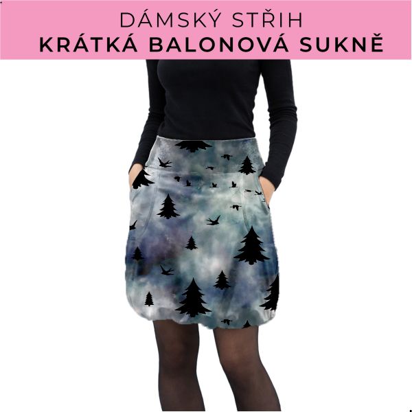Dámský střih - balonová krátká sukně