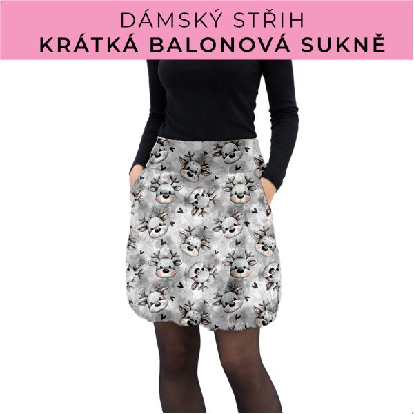 Dámský střih - balonová krátká sukně