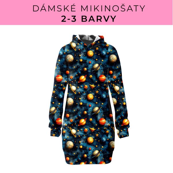 DÁMSKÝ střih - Mikinošaty 2-3 barvy