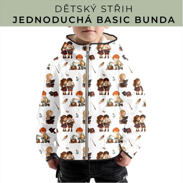 Dětský střih - jednoduchá dětská BASIC  bunda