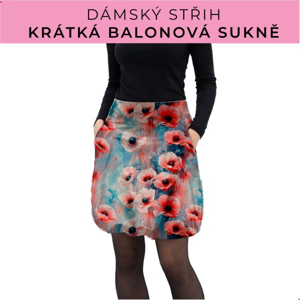 Dámský střih - balonová krátká sukně