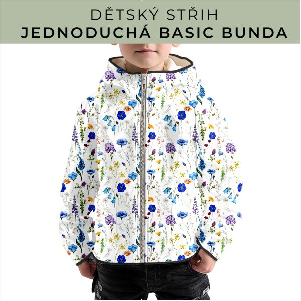 Dětský střih - jednoduchá dětská BASIC  bunda
