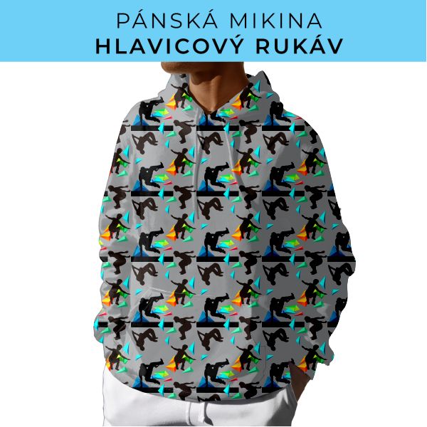 PÁNSKÝ střih - mikina s kapucí