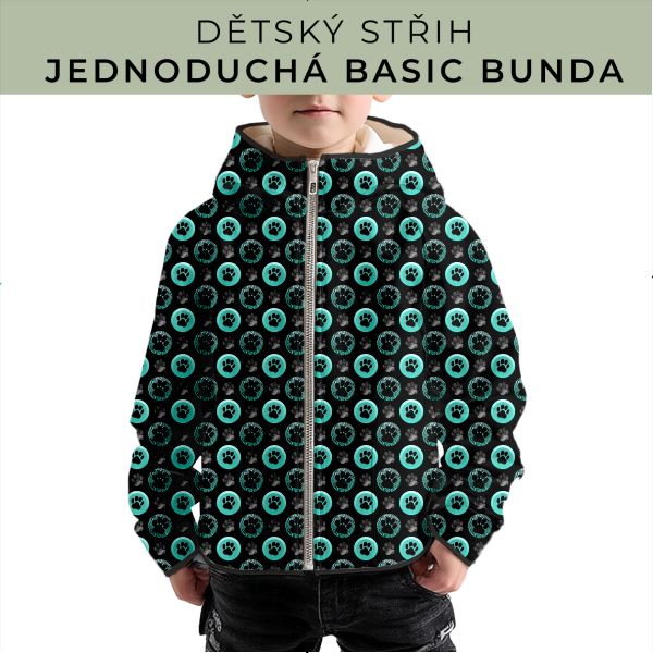 Dětský střih - jednoduchá dětská BASIC  bunda