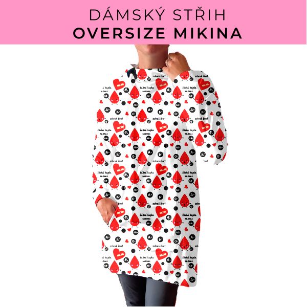 DÁMSKÝ střih - Oversize mikina