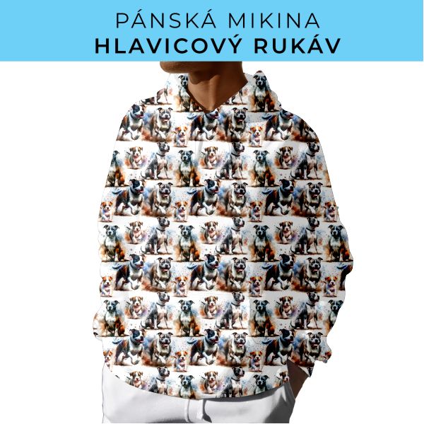 PÁNSKÝ střih - mikina s kapucí