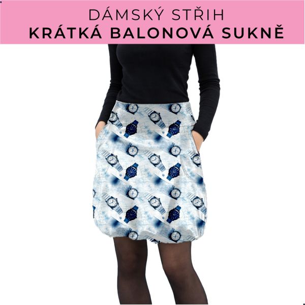 Dámský střih - balonová krátká sukně