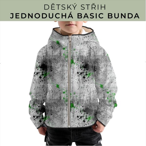 Dětský střih - jednoduchá dětská BASIC  bunda