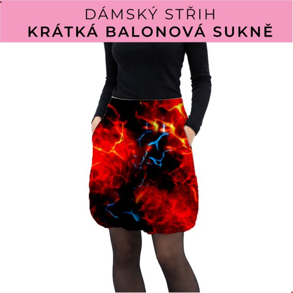 Dámský střih - balonová krátká sukně