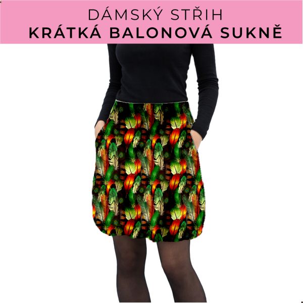 Dámský střih - balonová krátká sukně