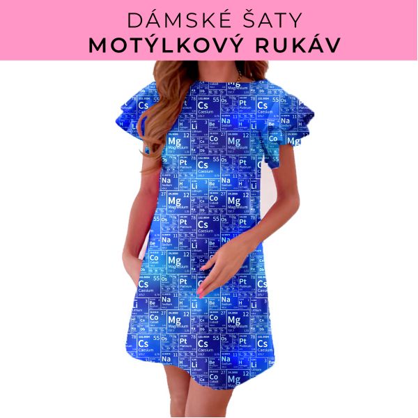 DÁMSKÝ střih - šaty s motýlkovým rukávem