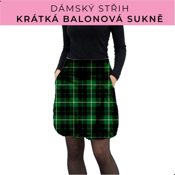 Dámský střih - balonová krátká sukně