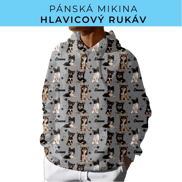 PÁNSKÝ střih - mikina s kapucí