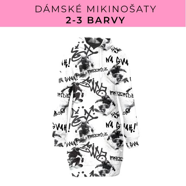 DÁMSKÝ střih - Mikinošaty 2-3 barvy