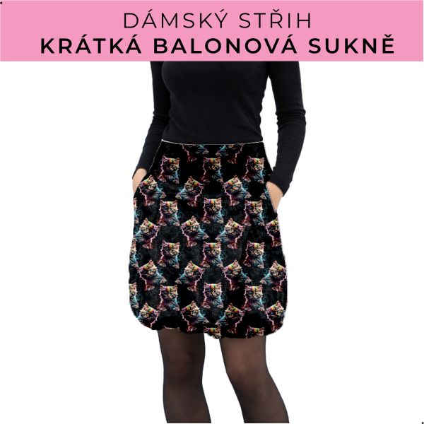 Dámský střih - balonová krátká sukně