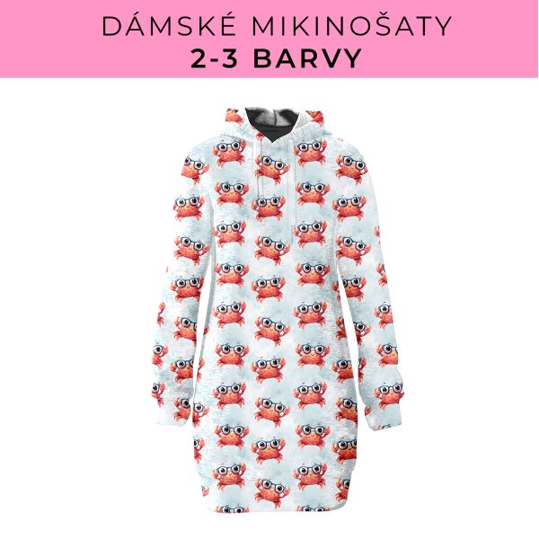 DÁMSKÝ střih - Mikinošaty 2-3 barvy