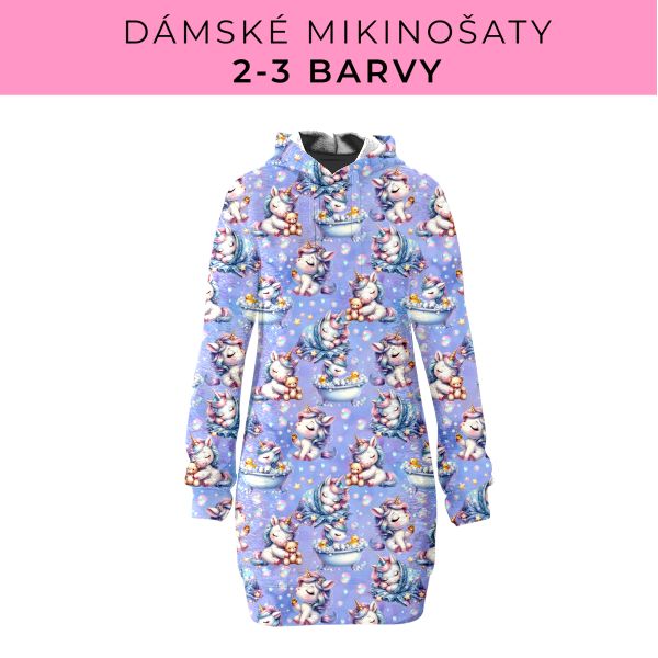 DÁMSKÝ střih - Mikinošaty 2-3 barvy