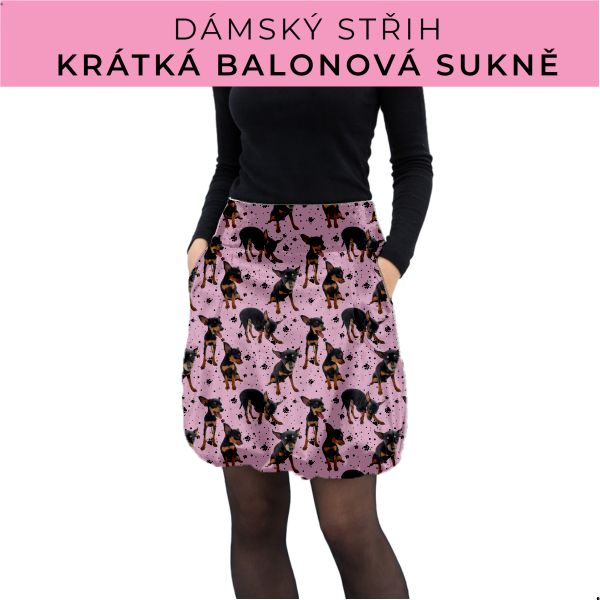 Dámský střih - balonová krátká sukně