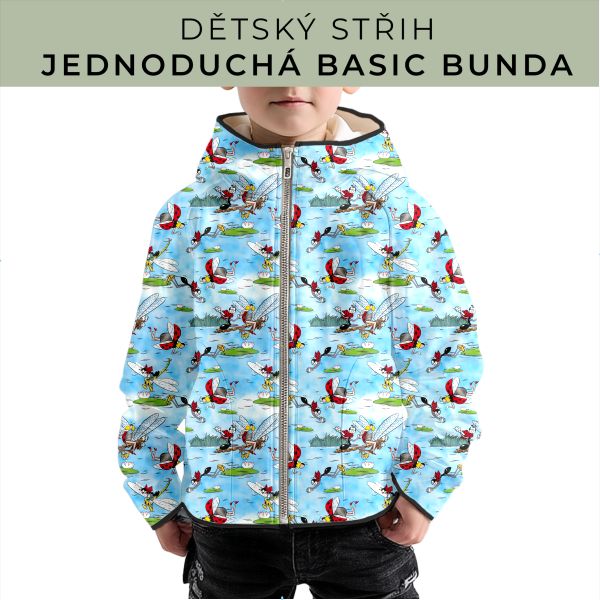 Dětský střih - jednoduchá dětská BASIC  bunda