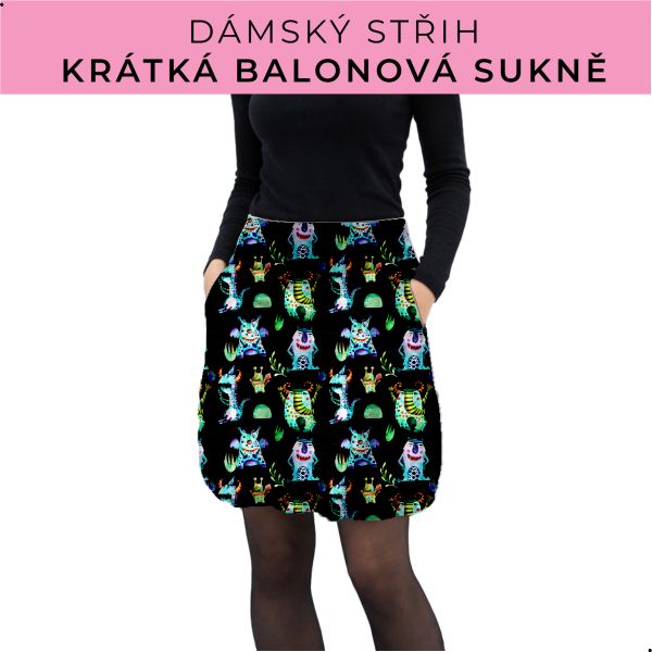 Dámský střih - balonová krátká sukně
