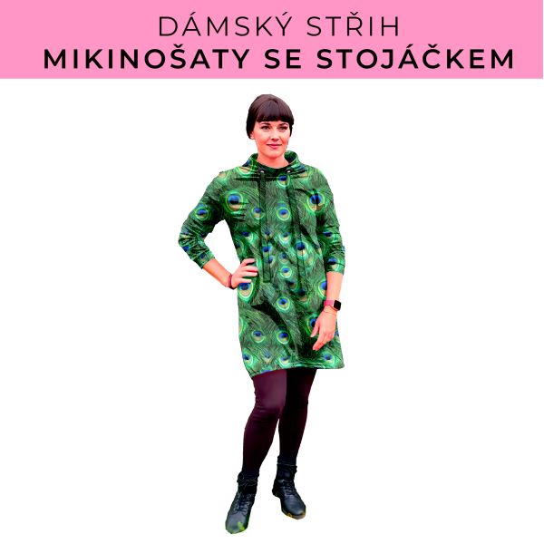 Dámský střih - mikinové šaty se stojáčkem