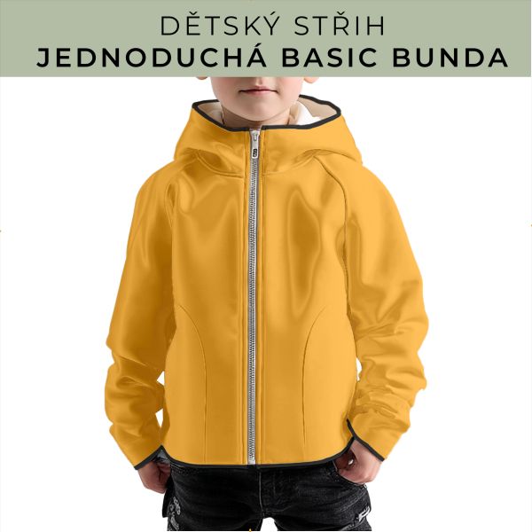 Dětský střih - jednoduchá dětská BASIC  bunda