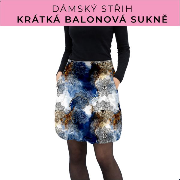Dámský střih - balonová krátká sukně