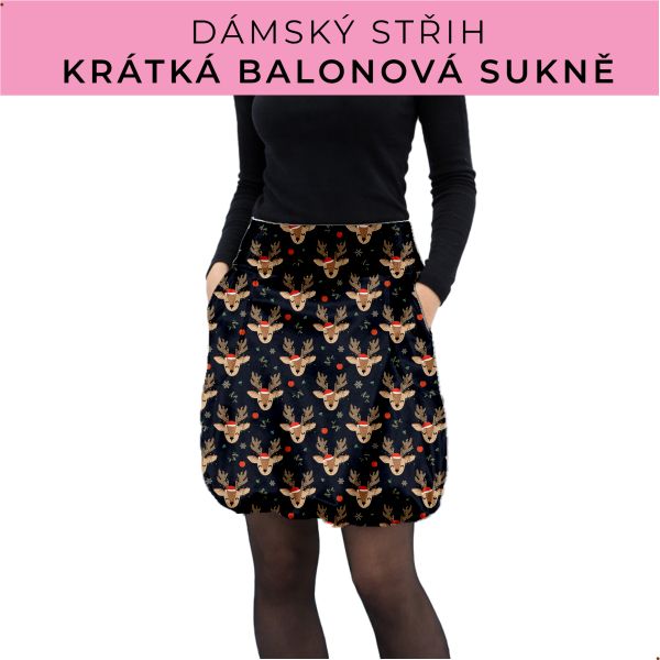 Dámský střih - balonová krátká sukně