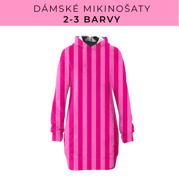DÁMSKÝ střih - Mikinošaty 2-3 barvy