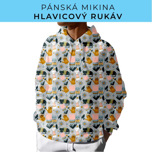 PÁNSKÝ střih - mikina s kapucí