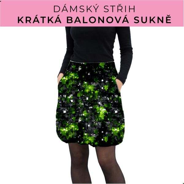 Dámský střih - balonová krátká sukně