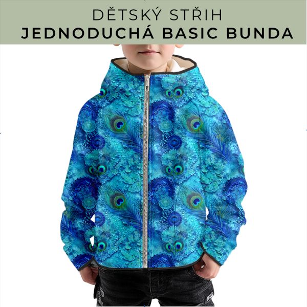 Dětský střih - jednoduchá dětská BASIC  bunda