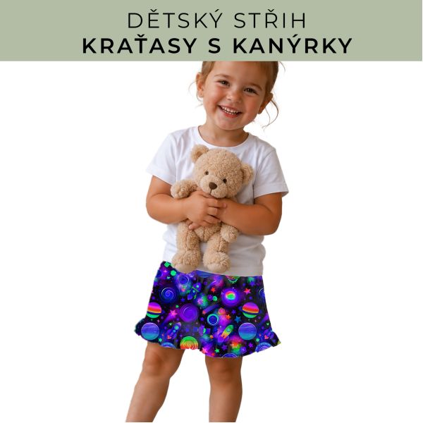 Dětský střih - Kraťásky s kanýrkem
