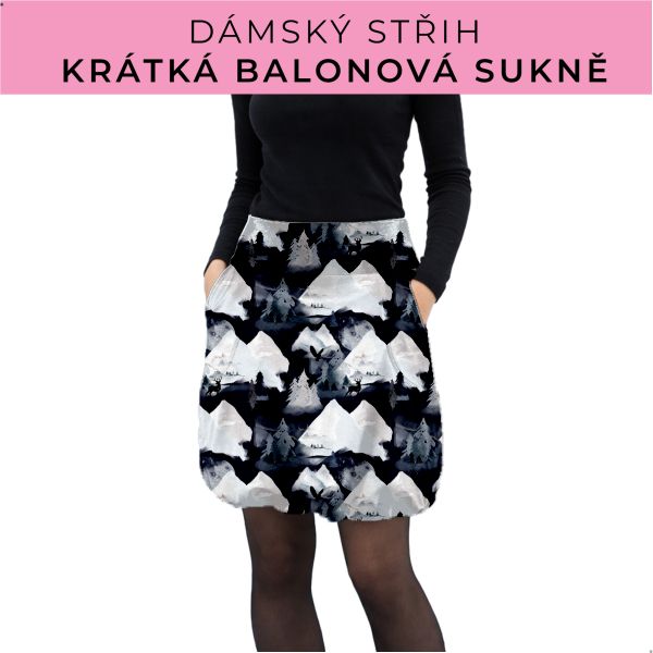 Dámský střih - balonová krátká sukně