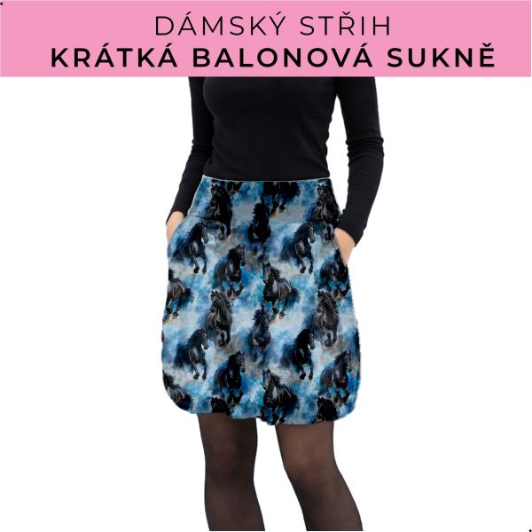 Dámský střih - balonová krátká sukně
