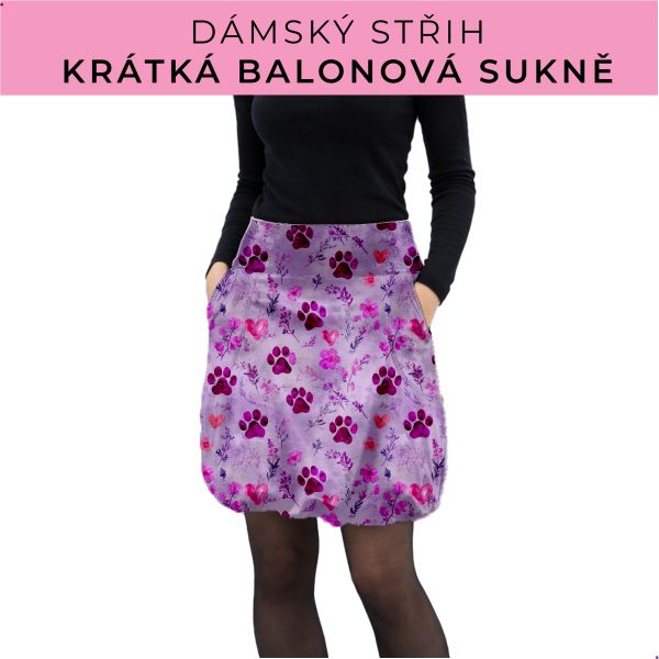 Dámský střih - balonová krátká sukně