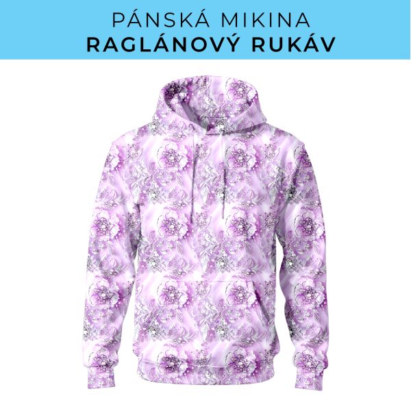 PÁNSKÝ střih - mikina raglan ZÁKLADNÍ s kapucí