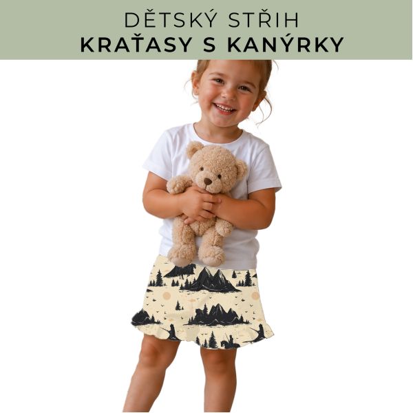 Dětský střih - Kraťásky s kanýrkem
